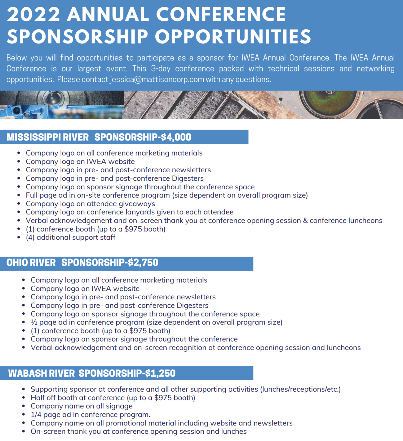 IWEA 2022 Annual Conference Sponsorship Opportunities Indiana WEA